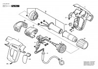 Bosch 0 603 29B 003 Phg 600-3 Hot Air Gun 230 V / Eu Spare Parts